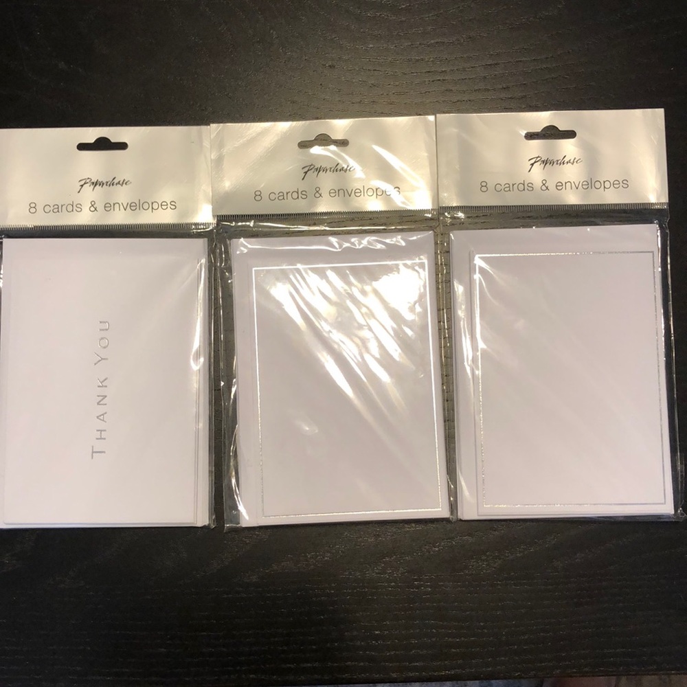 NWB Paperchase Notecards- 3 packs of 6 cards